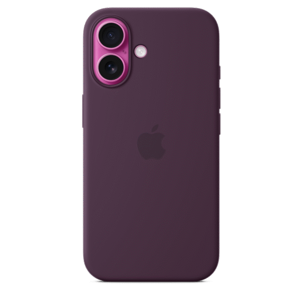 iPhone 16 Silicone Case with MagSafe – Plum